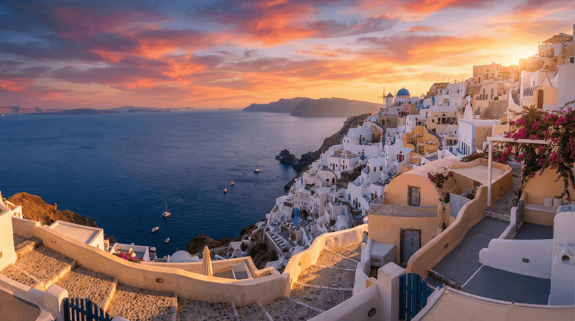 Urlaub in Santorini — Romantik